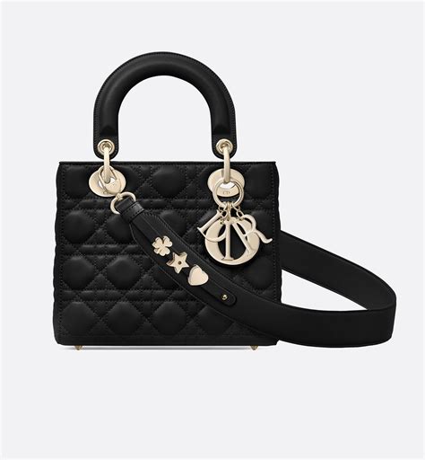 lady dior my abcdior bag black cannage lambskin|DIOR.